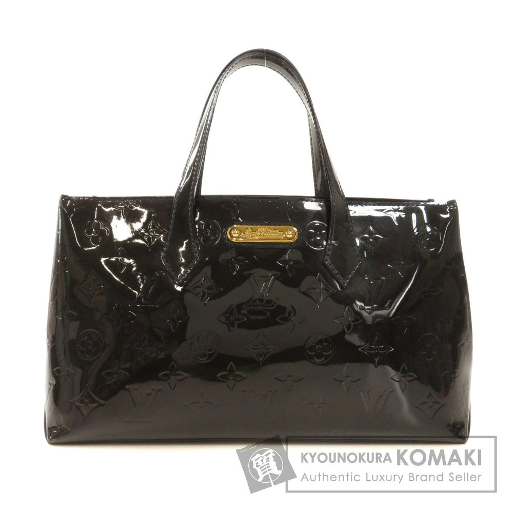 Louis Vuitton Wilshire Tote Bag Leather Black Brown